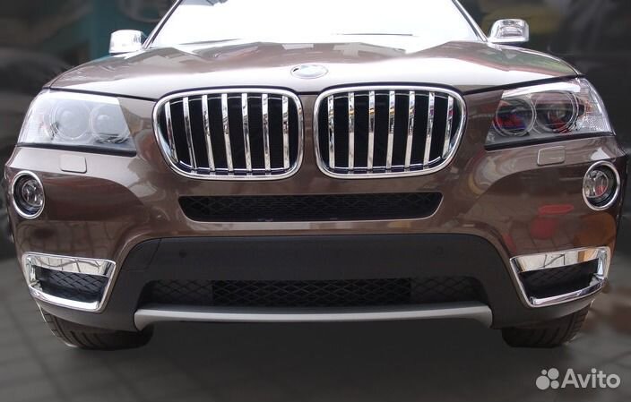 Накладки на передние (нижние) птф BMW X3 (10-13)
