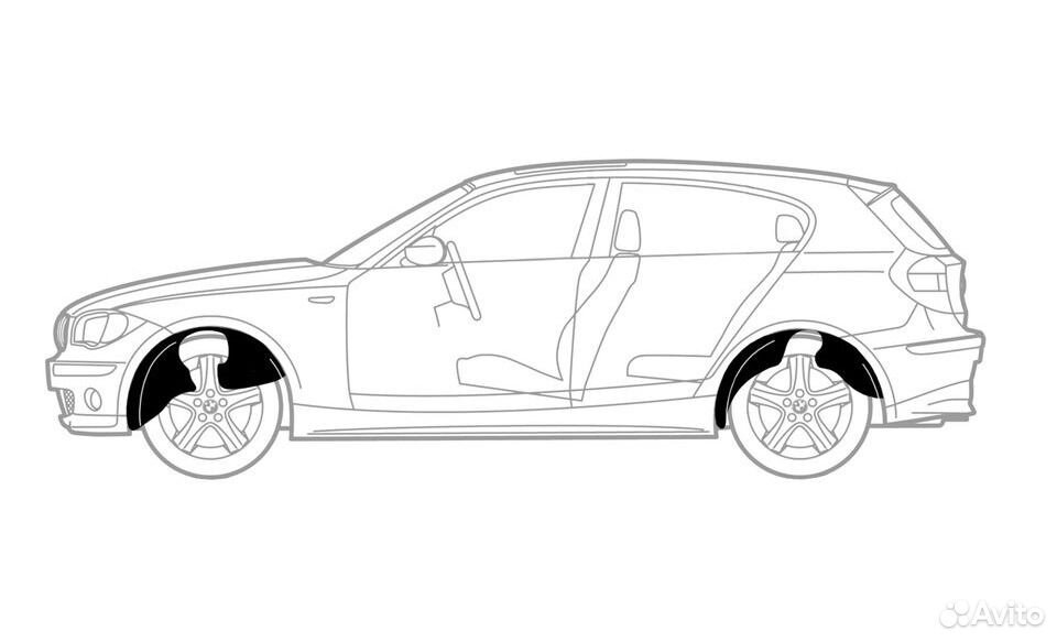 Подкрылки (задние) renault Sandero (2013 рестайлин