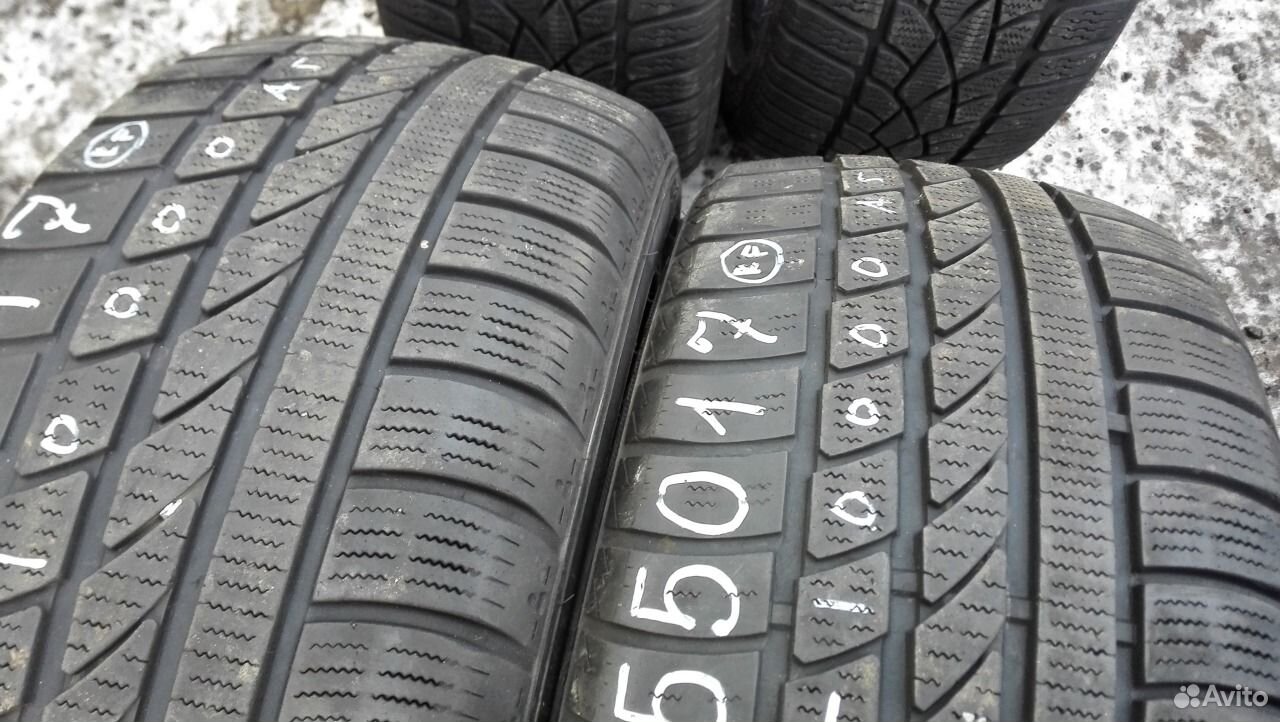 Шина зимняя 225 50 17. Hankook ICEBEAR. 235 55 17 Hankook w300 i__зимние шины бу__.