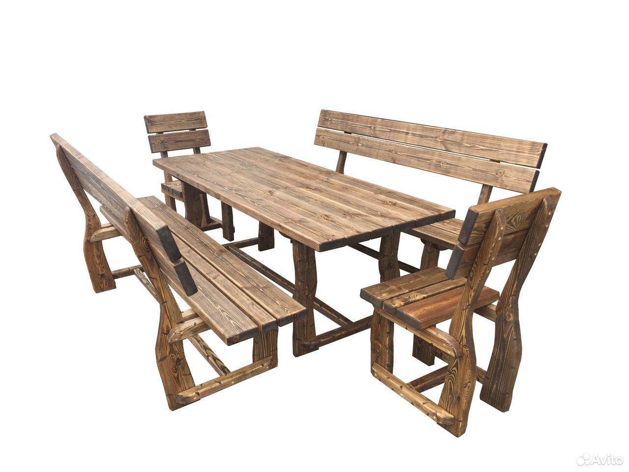 Комплект мебели для сауны(стол 1200*800*750, две скамьи со спинкой 1500*550*800)
