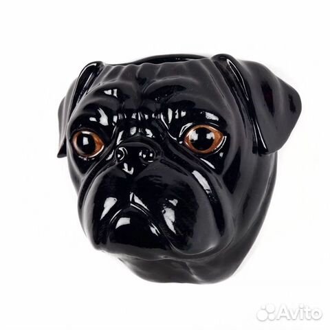 Кашпо-ваза керамическая мопс
