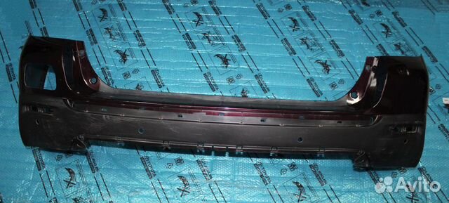 Задний бампер Highlander бордовый 2010-2013