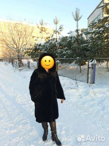 Шуба норковая с капюшоном