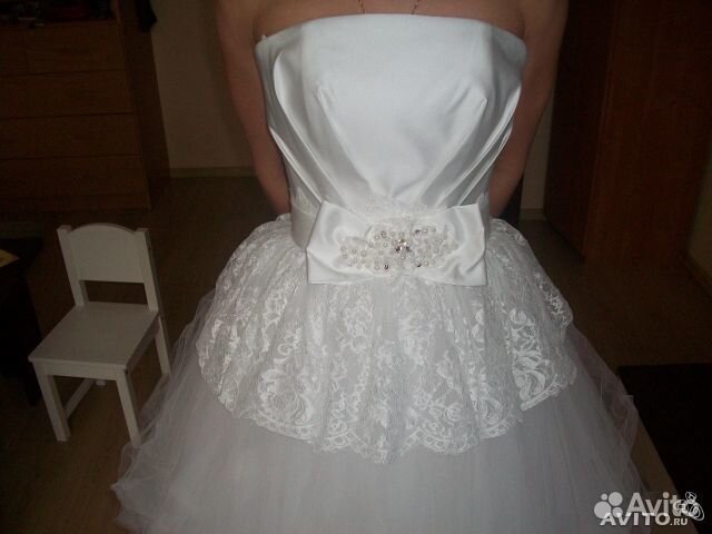 Свадебное платье + фата + шубка Свадебное платье + фата + шубка