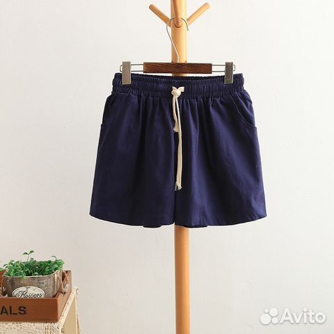 Плюсайз Шорты-юбочка из хлопка с добавлением льна Плюсайз Шорты-юбочка из хлопка с добавлением льна