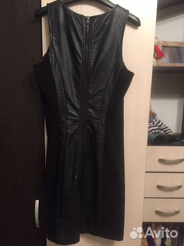 Платье бомба кожаное