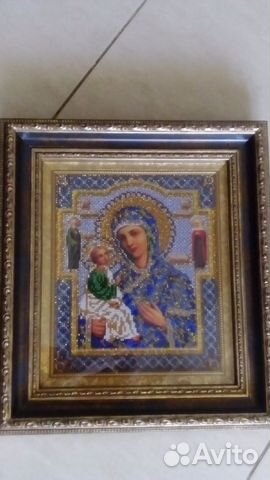Икона из бисера Богородица Иерусалимская Икона из бисера Богородица Иерусалимская