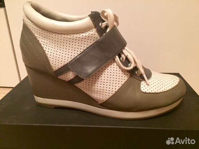 Кожаные кеды на танкетке (Thomas Munz) 38