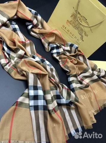 Шарф burberry Палантин Платок Барбери В Клетку Бер