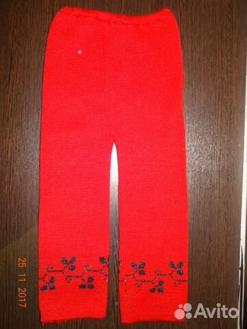 Тёплые брюки на девочку
