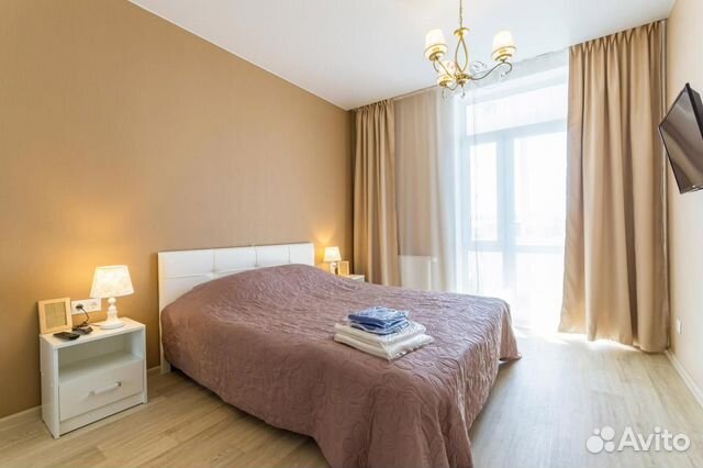 

1-к. квартира, 44 м², 2 кровати