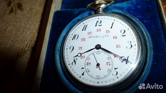 Старинные мужские карманные часы H. Moser