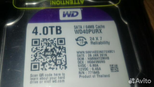 WD Purple WD40purx 4Тб