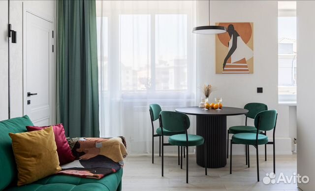 

1-к. квартира, 46 м², 2 кровати