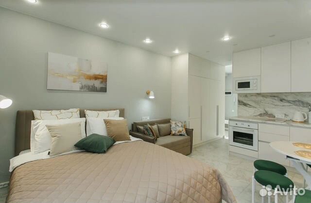 

Квартира-студия, 27 м², 2 кровати