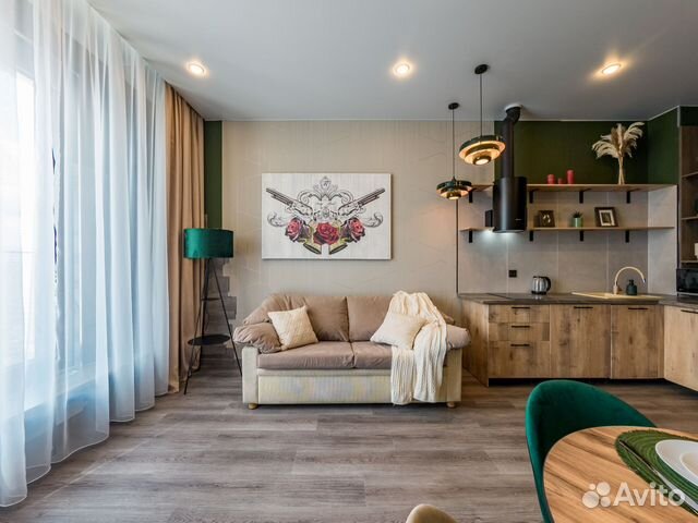 

1-к. квартира, 40 м², 2 кровати
