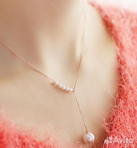 Цепочка с кулоном под золото