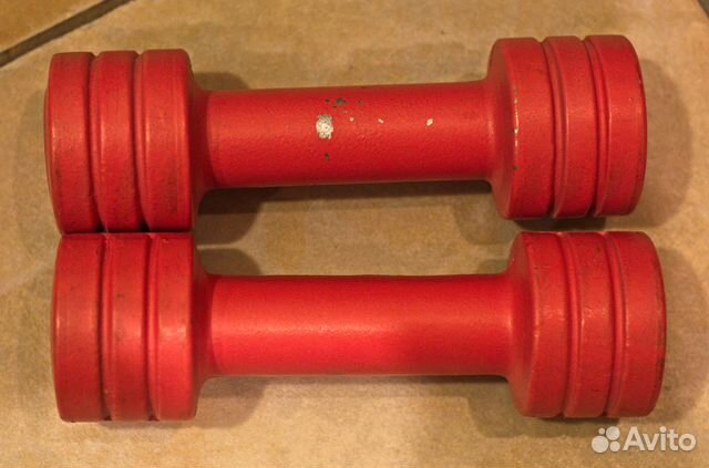 Гантели металлические 500г, 2 штуки