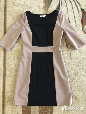 Платье колор-блок, в стиле Шанель, стретч, плотное Платье колор-блок, в стиле Шанель, стретч, плотное