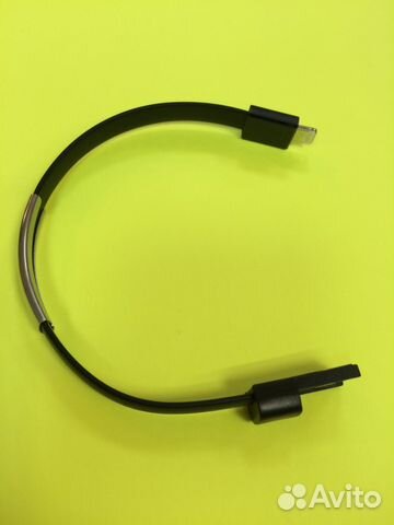 Кабель iPhone 5/5S/6/6S/6 Plus/iPad Браслет Черный