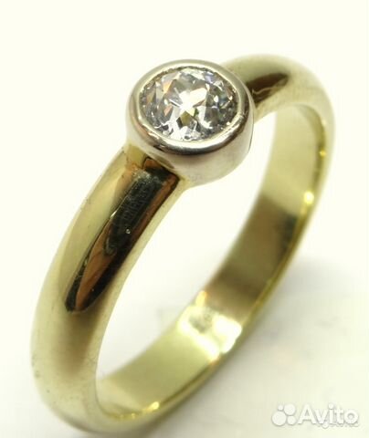 Кольцо с бриллиантом 0,47ct старой огранки