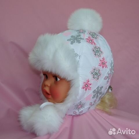 Шапка Снежок для малышки