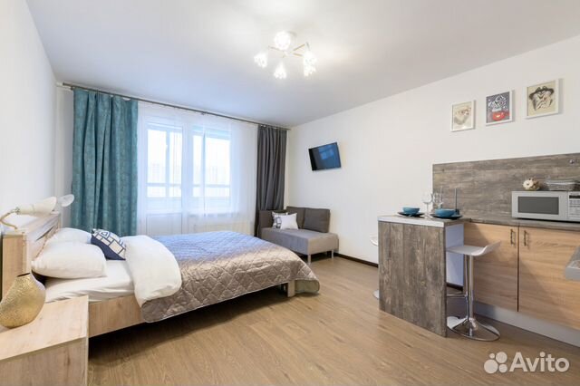 

Квартира-студия, 28 м², 2 кровати
