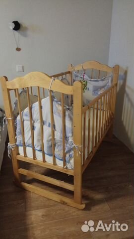 Детская кроватка 120x60 бортики и наматрасник