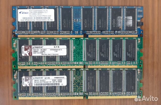 Модули памяти DDR (DDR1) 400Mhz 1Gb PC3200