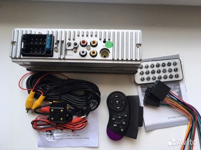 Магнитола с экраном +пультом на руль +камера, USB