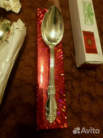 Набор столовых ложек, посеребренный