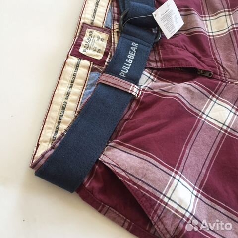 Шорты новые Pull and Bear, модель бордо (р.30)