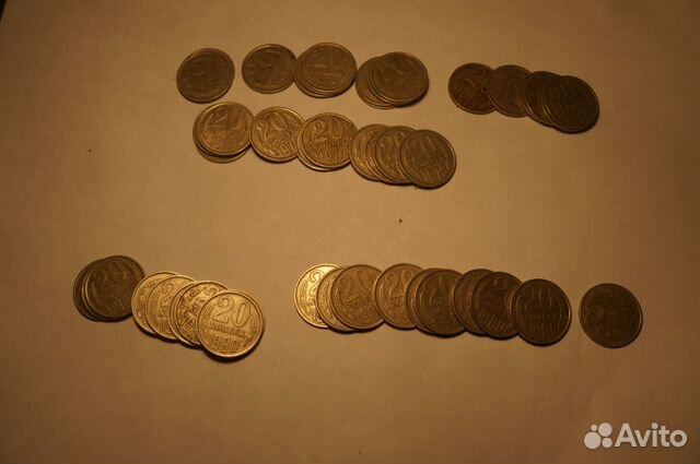 Монеты 20 коп. 1961,1962,1977-1991М,1991Л