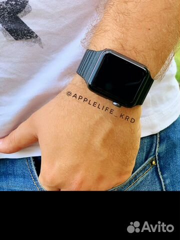 Ремешок кожаная петля (чёрный) для Apple Watch Ремешок кожаная петля (чёрный) для Apple Watch