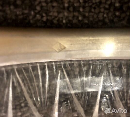 Пепельница СССР хрусталь мельхиор