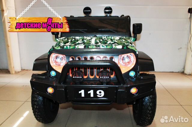 Детский электромобиль Jeep полный привод Детский электромобиль Jeep полный привод