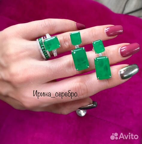 Серьги серебро