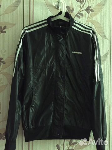 Куртка кожаная и ветровка adidas Куртка кожаная и ветровка adidas