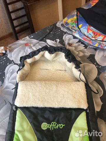 Конверт зимний на овчине в коляску