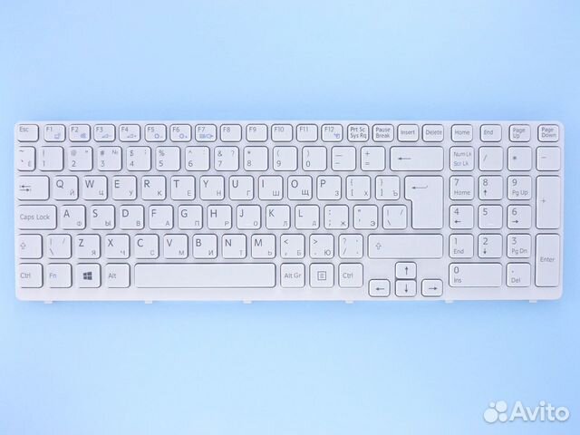 Клавиатура Sony E15 E17 SVE15 SVE17 Белая с рамкой