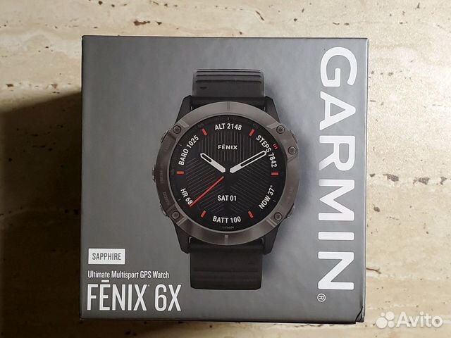 Часы Garmin Fenix 6x Sapphire Carbon 2г офиц.гаран
