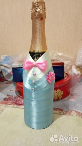Украшения на бутылки шампанского Украшения на бутылки шампанского