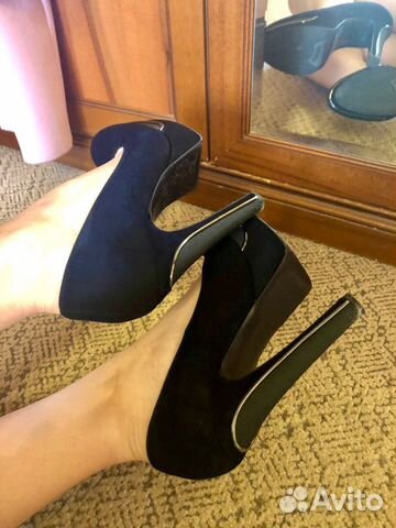 Замшевые синие туфли Gianmarco Lorenzi