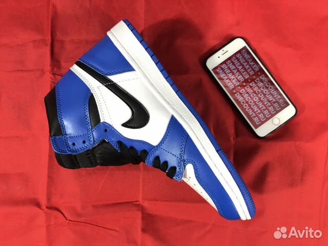 Nike Air Jordan 1 синие с белым 41-45