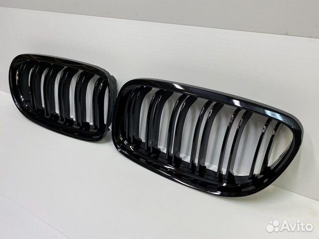 BMW 3 e90 e91 рестайл ноздри черные двойные глянец
