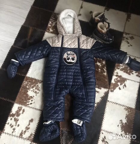 Комбинезон зимний, ботиночки зимние, шапка тёплая Комбинезон зимний, ботиночки зимние, шапка тёплая