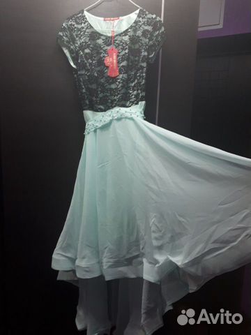 Нарядное вечернее ассиметричное платье