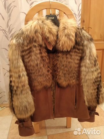 Кожаная куртка с мехом енота утеплённая Кожаная куртка с мехом енота утеплённая