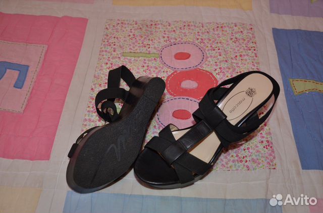 Босоножки женские Mascotte натуральная кожа черные