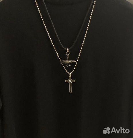 Chrome Hearts серебряный крест с цепочкой Оригинал